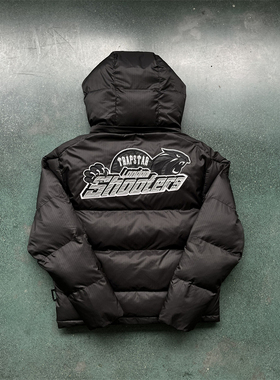 Trapstar新款Reflective男士夹克Top品质刺绣老虎秋冬棉服Jacket