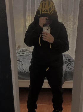 SYNA新款街头男女款连帽卫衣长裤套装秋季休闲运动百搭时尚高品质