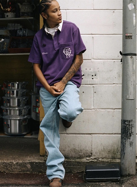 Corteiz 牛仔长裤男宽松 DUAL STRIPE BAGGY JEANS 直筒潮牌街头