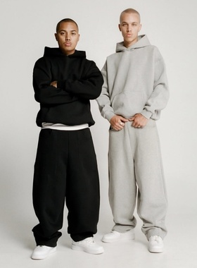 Sweats 秋季新款街头嘻哈男女宽松休闲百搭套装舒适连帽卫衣卫裤