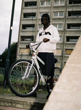 IDA 秋季新款美式街头嘻哈Drill风徽章印花拉链时尚连帽卫衣运动