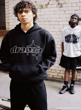 DRAMA 夏季新款街头嘻哈男女百搭时尚银灰色球服字母印花百搭短袖