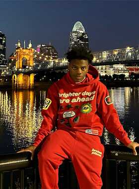 Broken Planet高街闪电能量转移街头连帽卫衣ins超火帽衫男女同款