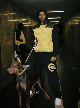 Corteiz 恶魔岛潮牌棉马甲百搭高街休闲拉链保暖背心宽松日系简约