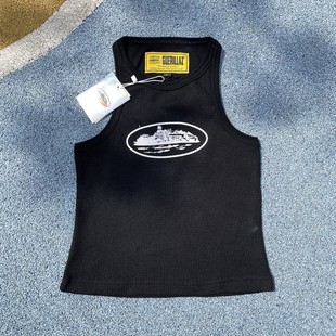 Corteiz夏季女士背心t恤无袖纯棉潮牌个性运动修身top品质