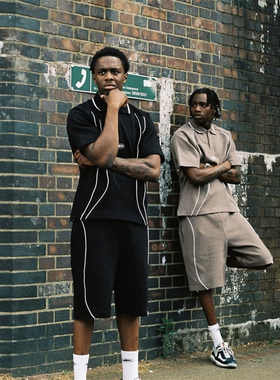 Corteiz夏季街头男女 island pique polo set -grey 短袖短裤套装