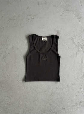 Broken Planet小众新品男女时髦百搭性感修身辣妹风 印花螺纹背心