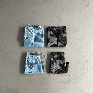 Trapstar 街头时尚防风高品质水洗连帽针织开衫撞色香港直邮男士