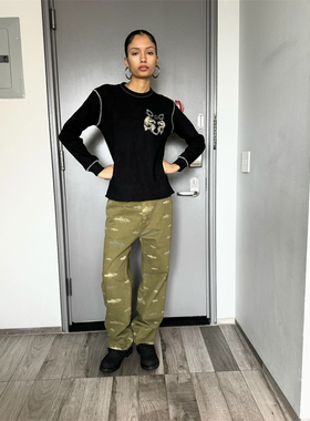 Corteiz 新款宽松原创潮高品质刺绣男女同款青年圆领套头休闲卫衣