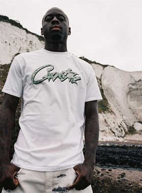 Corteiz新款夏季忍者印花白色短袖T恤男美式街头宽松圆领休闲体恤