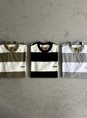 Corteiz 新款时尚宽格男女款短袖 国风印花春夏季潮流百搭青年T恤