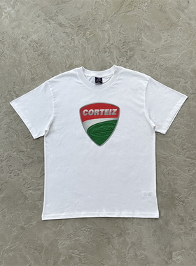 Corteiz 新款街头男女款盾牌J印花T恤夏季休闲运动百搭时尚短袖潮