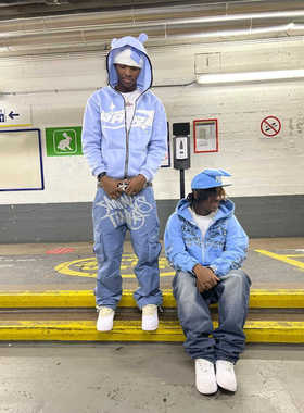 MINUS TWO潮牌街头印花多口袋宽松休闲嘻哈直筒长裤工装裤