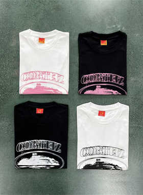 Corteiz美式小众美式潮牌恶魔岛游轮帆船幻影印花情侣短袖T恤夏季