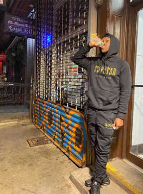 Trapstar 舒适百搭不挑人重磅浅灰色加绒连帽卫衣女情侣款休闲外