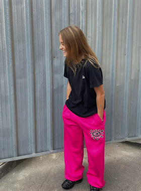 Rel@xed 潮玩时尚高品质秋冬宽松欧美休闲流行太阳卷印花长裤卫裤