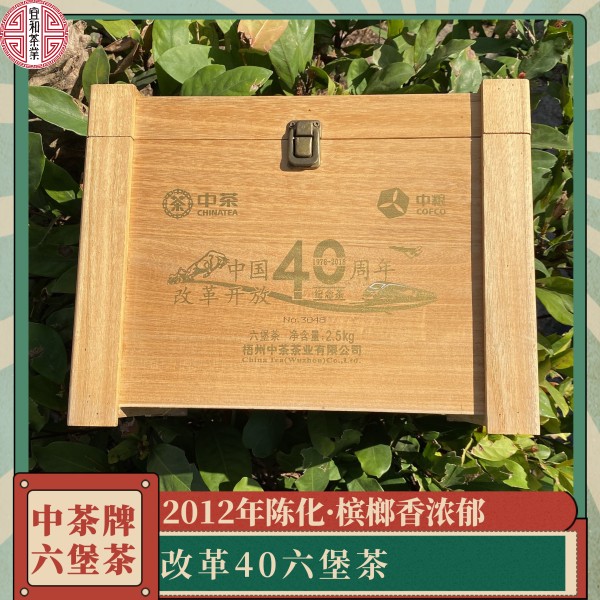 槟榔香浓 茶香高扬 有清凉感 十三年老茶中茶六堡茶 改革40六堡茶