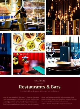 BRANDLife Restaurants & Bars: Integrated brand systems in graphics and space 品牌生活餐厅和酒吧：图形和空间中的集成品牌