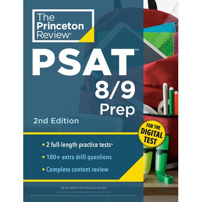 预订 大学考试备考 普林斯顿评论 PSAT 8/9 准备:2 次练习测试 + 内容复习 + 数字 PSAT 策略 学习考试辅导 PSAT/NMSQT 英文 Prin
