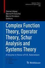 Theory Systems Complex and 预订 Analysis Operator Function Schur