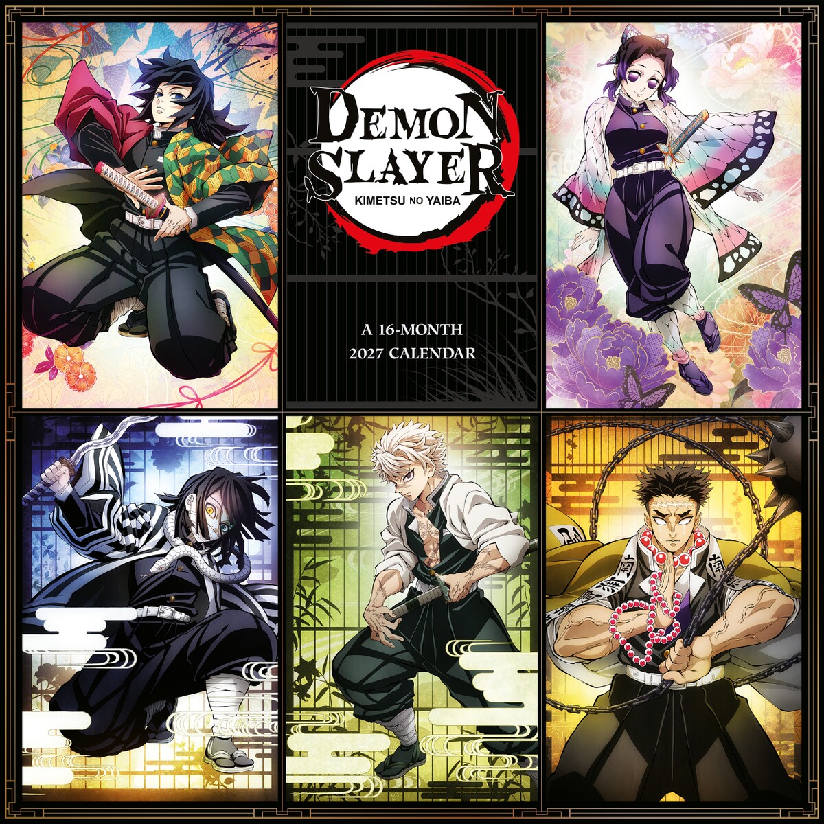 预售 鬼灭之刃 2027年方形挂历 Demon Slayer 2027 Square Calendar 人气动漫周边 英文原版 进口日历