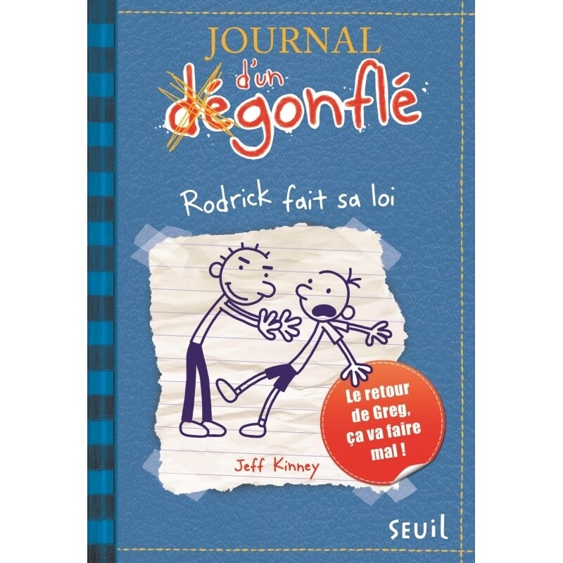 现货 小屁孩日记2 法语版 Jeff Kinney 少儿入门读物 Journal d'un dégonflé 法国进口原版书 Rodrick fait sa loi