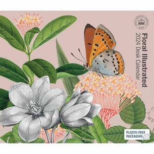Botanic 邱园植物插画 进口日历 英国皇家植物园 Gardens Calendar 每天一页 Box 2024年台历 2024 英文原版 Kew Royal