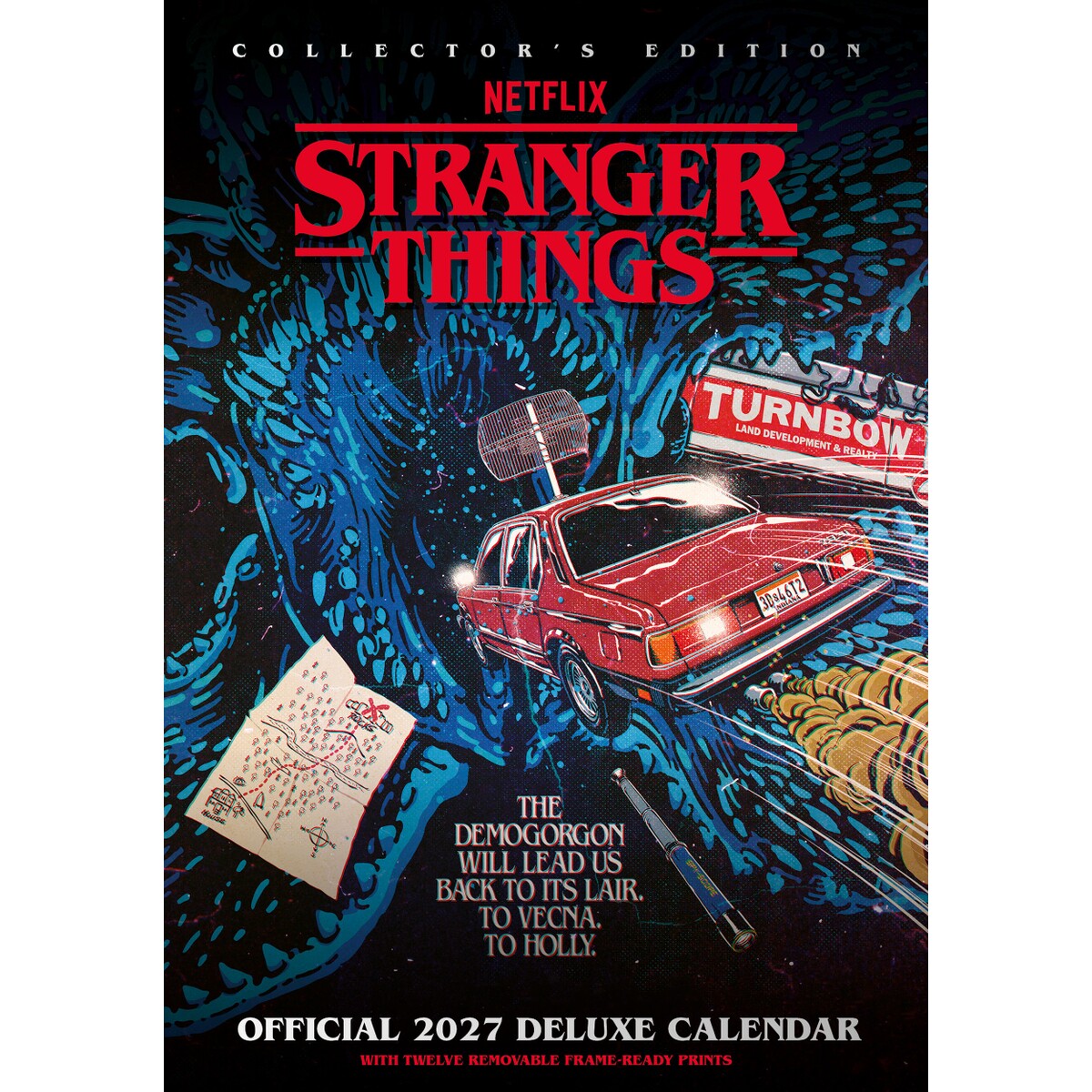 预售 怪奇物语 2027年A3豪华挂历 Stranger Things 2027 A3 Deluxe Calendar 美剧周边 英文原版 进口日历