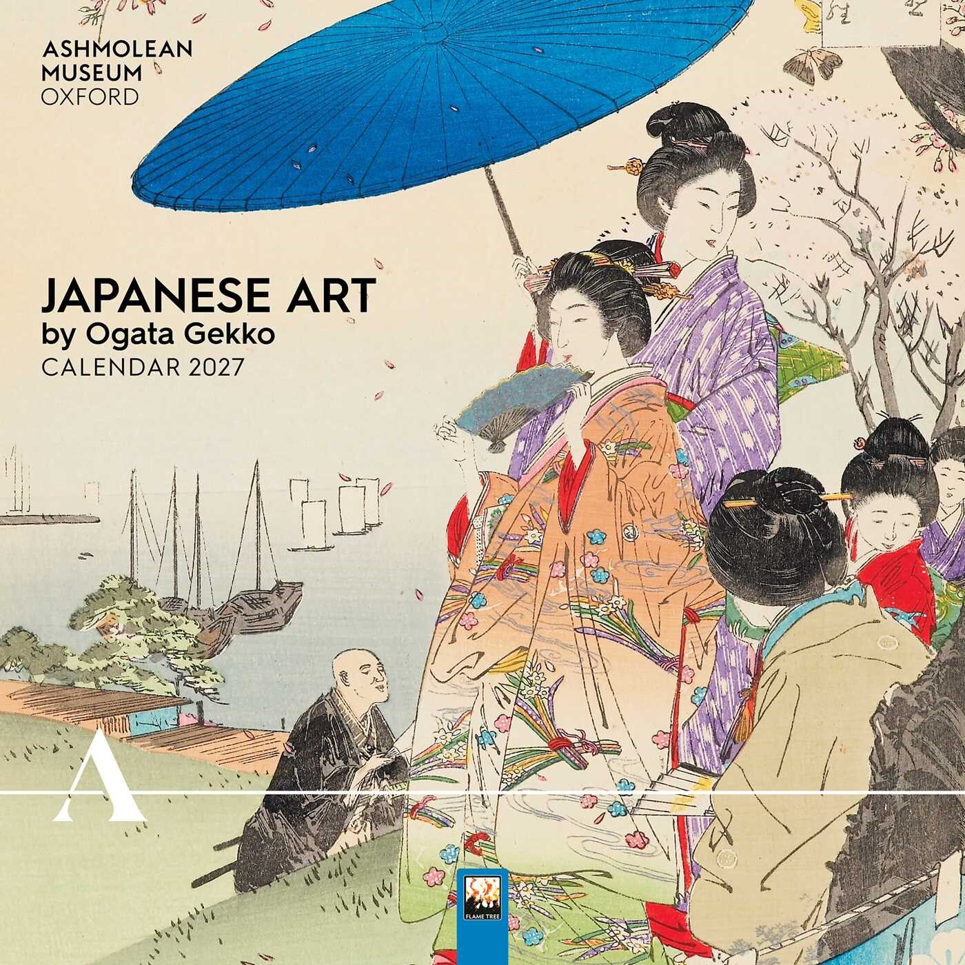 2027日本艺术挂历 尾形月耕 阿什莫林博物馆 Ogata Gekko 浮世绘 日本画 传统日本艺术 东方美学 花鸟人物画 艺术收藏 英文原版 A