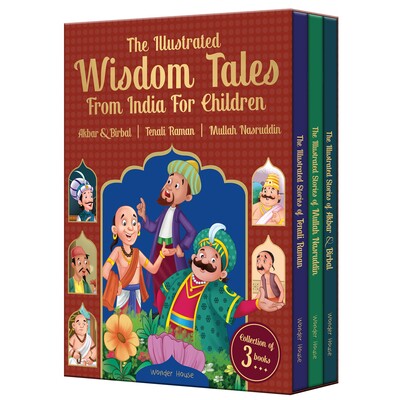 预订 印度儿童智慧故事插图(三本书合集), 乡村生活 英文 Illustrated Wisdom Tales From India For Children (Collection of