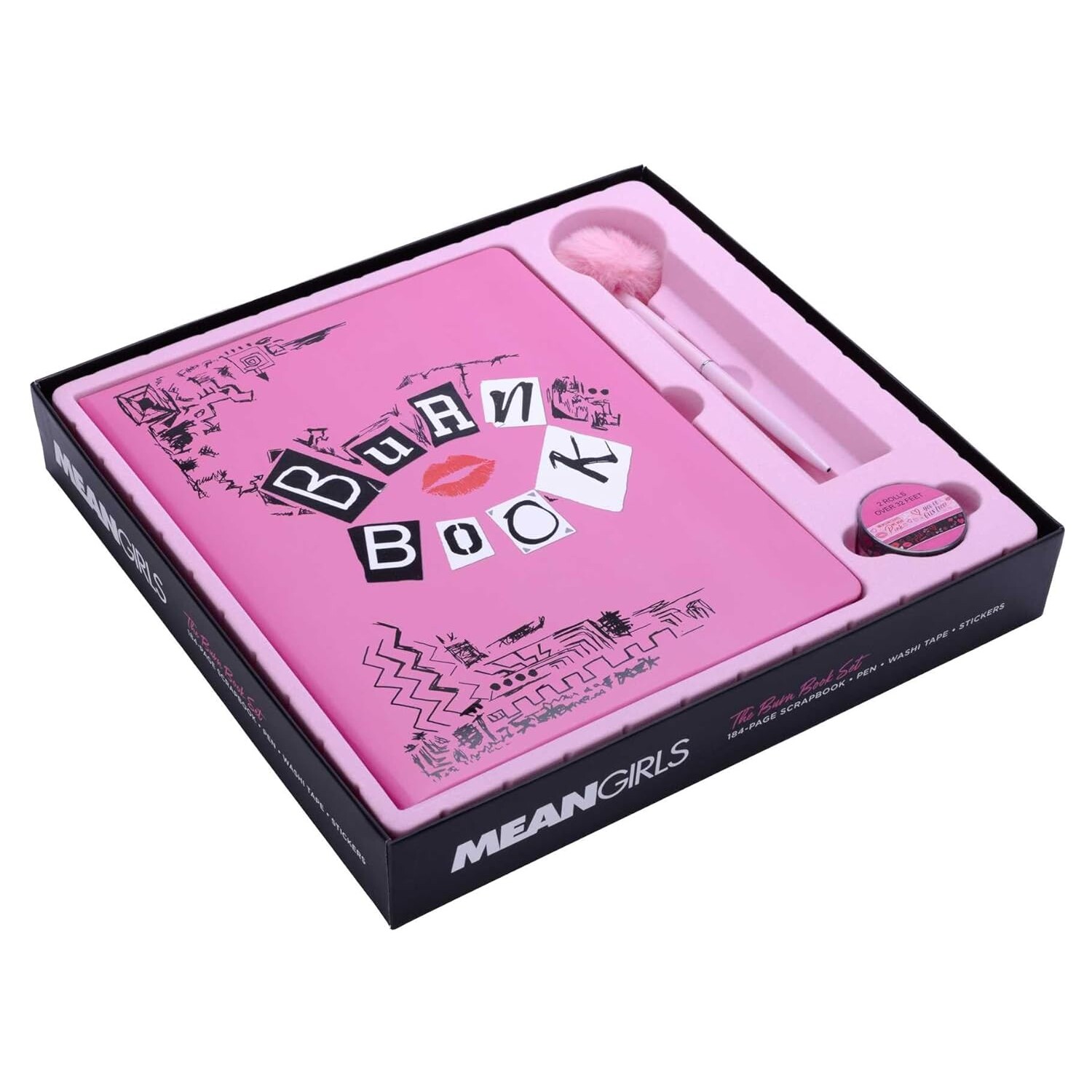 电影贱女孩 燃烧之书 礼品套装 剪贴本贴纸胶带笔 英文原版 Mean Girls: Burn Book Scrapbook Set 林赛罗韩 瑞秋麦克亚当斯