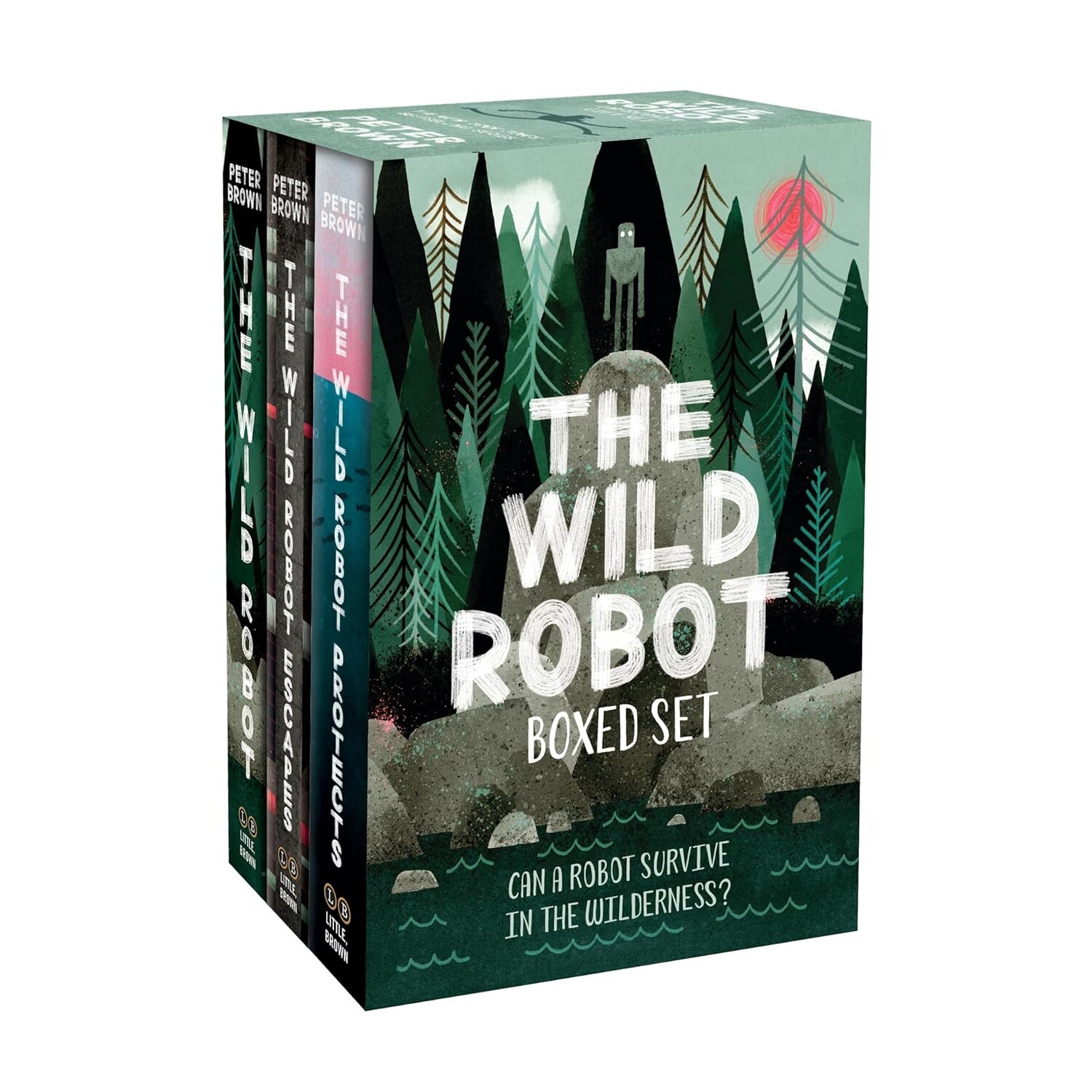 荒野机器人三部曲盒装套装 精装 The Wild Robot Boxed Set 荒岛机器人 英文原版 Peter Brown