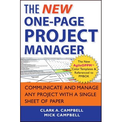 The New One-Page Project Manager Communicate And Manage Any Project With A Single Sheet Of Paper 新型单页项目管理：采用