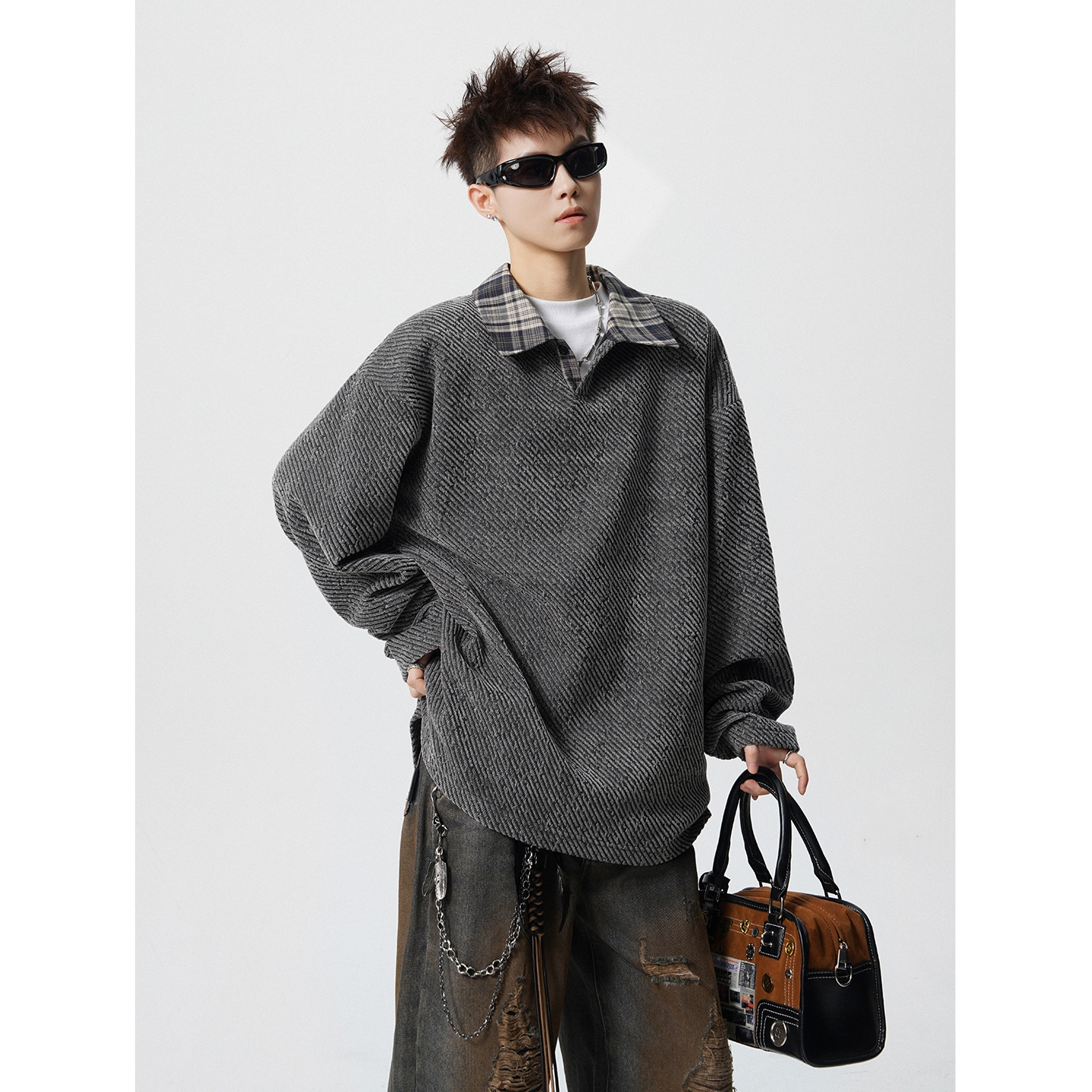 长袖男秋季美式复古潮牌卫衣情侣