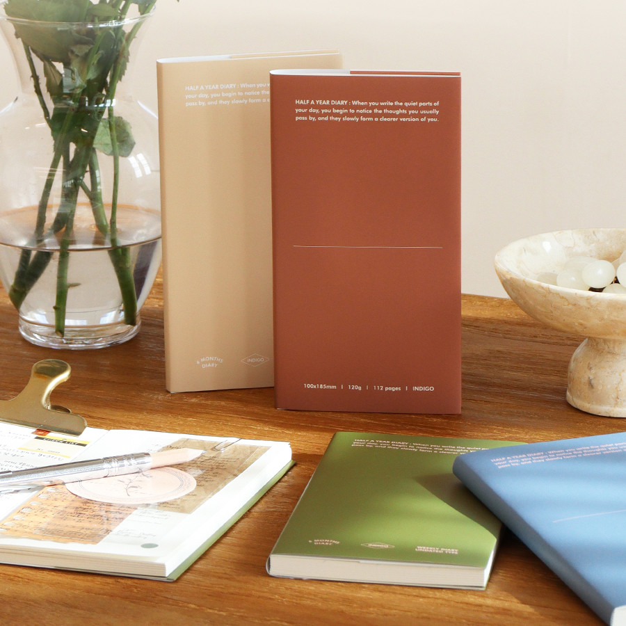 韩国indigo简约便携6个月万年历日程本周计划胶套本手账记事本ins,文具电教/文化用品/商务用品,手帐/日程本/计划本,淘宝优惠券,粉丝福利购,淘宝优惠卷