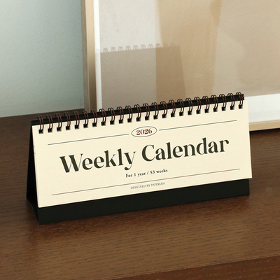 韩国2026年桌面学习办公打卡周历