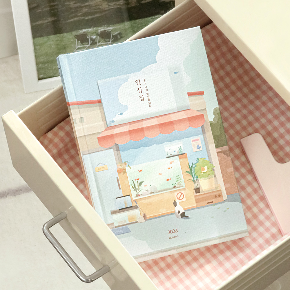 韩国进口硬面2026小清新日程手账