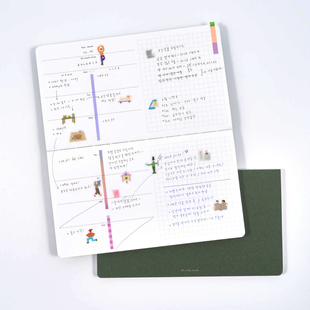 韩国ANALOGUE 空白记事本万年型月周计划本INS KEEPER简约便携横版
