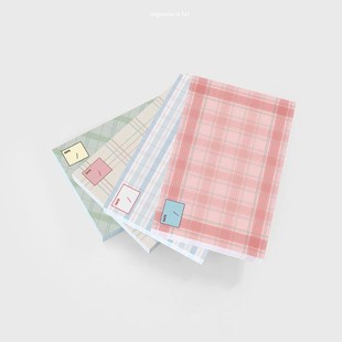 韩国OAB小清新格纹便签本留言本记录册拍纸本无粘性ins小众100张