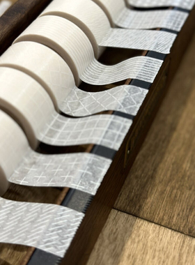 韩国rolledpaint白色肌理条纹波点美纹花纹手账拼贴素材纸质胶带