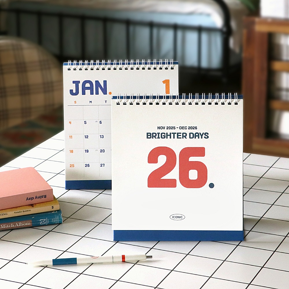 韩国iconic复古简约2026计划台历