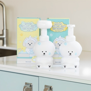 韩国dailylike卡通狗爪起泡瓶大容量按压洗手液洗洁精沐浴露分装