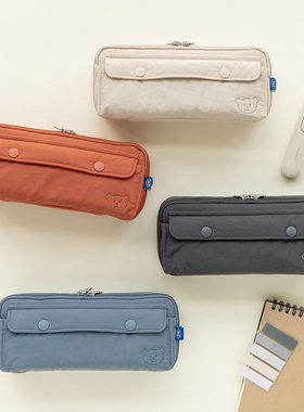 韩国romane简约ins大容量拉链高颜值多层笔袋中小学生收纳铅笔盒