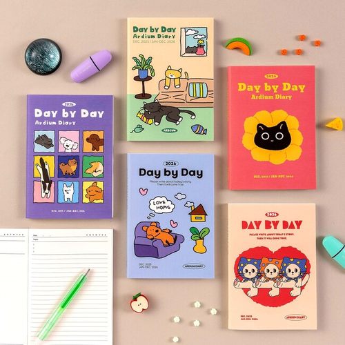 【爆款】韩国2026可爱插画计划本