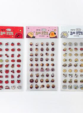韩国secondmorning可爱卡通透明手机贴纸DIY手帐装饰素材无痕贴画