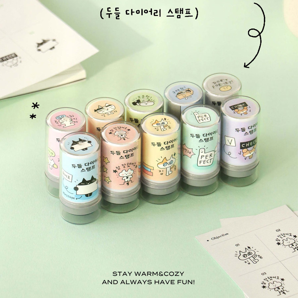 韩国iconic可爱插画猫咪印章手账diy装饰黑色墨水免印泥光敏图章,文具电教/文化用品/商务用品,成品印章/学生用印/火漆,淘宝优惠券,粉丝福利购,淘宝优惠卷