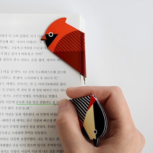 bookfriends创意鸟类圆珠书签笔