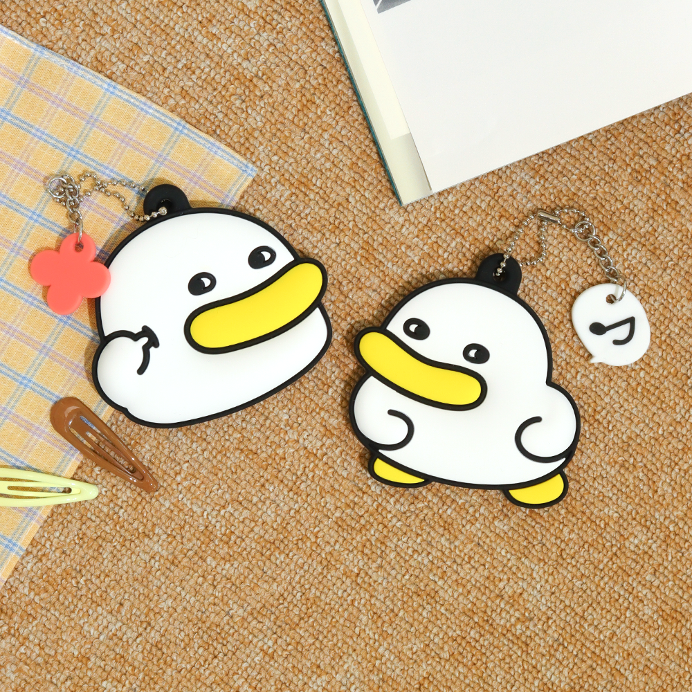 韩国文创硅胶迷你随身镜装饰挂件