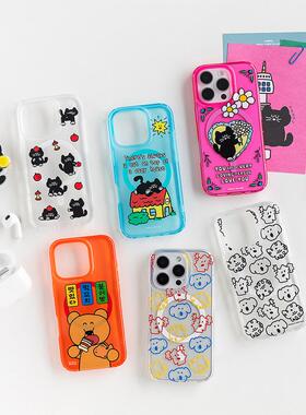 韩国romane可爱卡通BB x aland联名快闪店磁吸手机壳适用于iPhone16/16pro防摔少女心磁吸Magsafe全包边保护