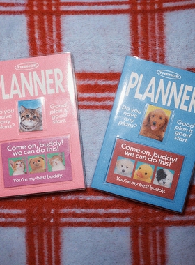 韩国thence美式复古双插袋笔记本万年型计划本手账本学习办公ins